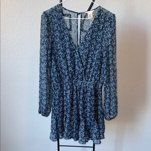Altared State Floral Blue Romper